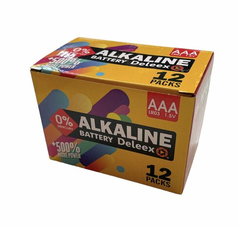 Batterijen Deleex Alkaline AAA - LR03 1.5V - 4- stuks in pak