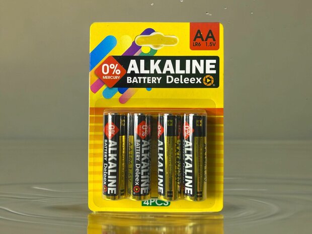 Alkaline Batterijen Deleex AA LR6 1.5V - 4- stuks in pak