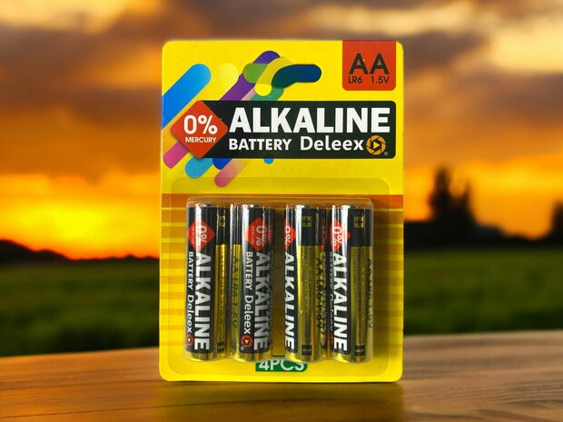 Alkaline Batterijen Deleex AA LR6 1.5V - 4- stuks in pak