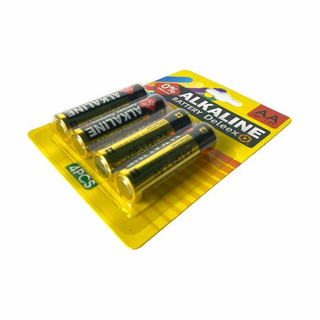 Alkaline Batteries Deleex AA LR6 1.5V - 4 pieces in a pack