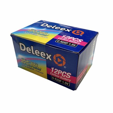 Batteries - D R20P 1.5V - 2 pieces in pack Deleex