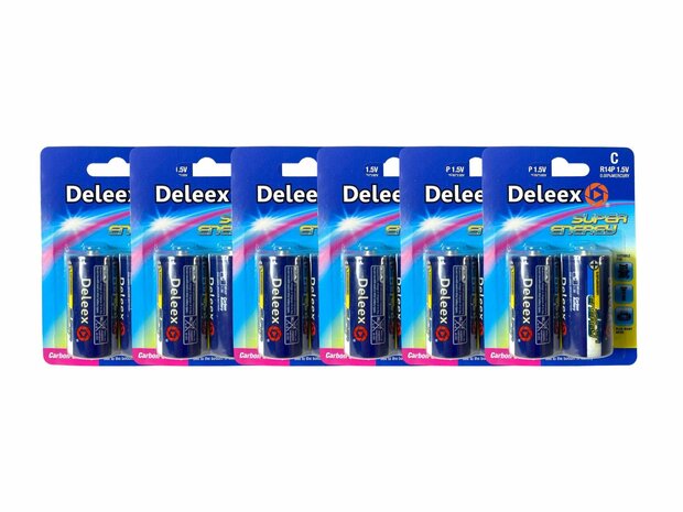 Batteries - C R14P 1.5V - 2 pieces in pack Deleex