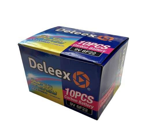 Batteries - 9V 6F22 - 1 piece in pack Deleex