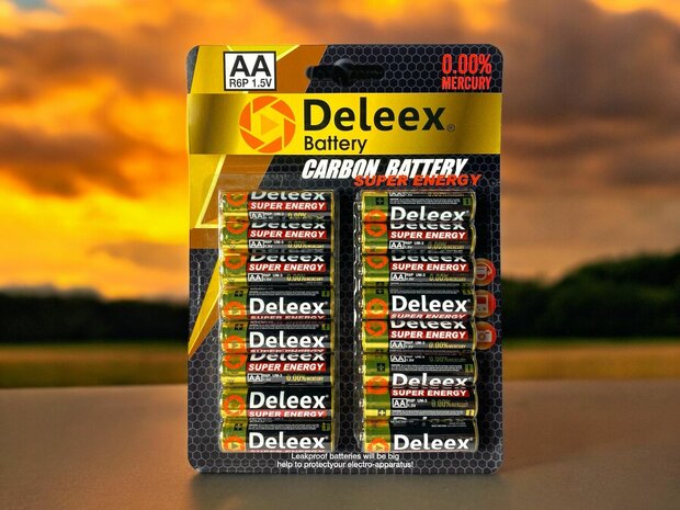 Deleex AA batterijen R6P 1.5V - 16- stuks in pak