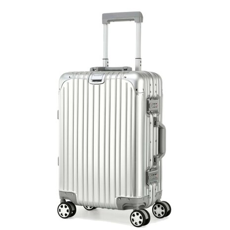 Aluminum suitcase set 2 pieces - TSA-Lock - Silver Iron