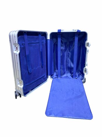 Aluminum suitcase set 2 pieces - TSA-Lock - Silver Iron