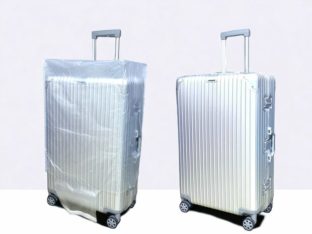 Aluminium 2-delige Kofferset - Handbagage en Grote koffer - 36L/90L - TSA slot - Silver Iron - 55 cm/75 cm