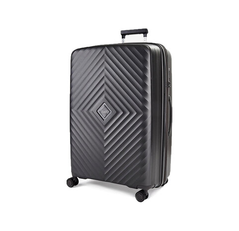 Rock luggage - suitcase in black - 64 x 43 x 27/30 cm