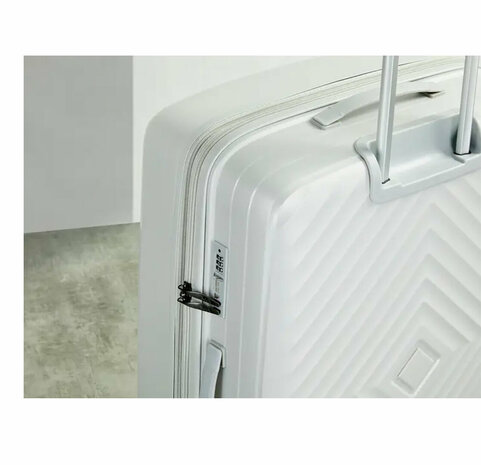 Rock Hand luggage - suitcase in white - TSA lock - 54 x 38 x 20 cm