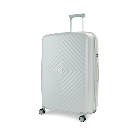 Rock luggage - suitcase in white - TSA lock - 64 x 43 x 27/30 cm