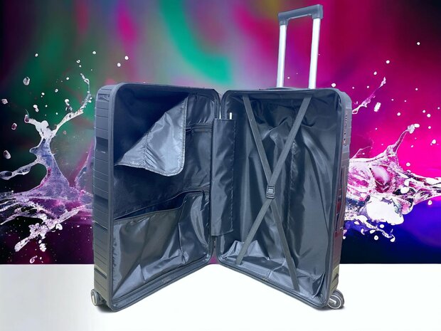 Travel suitcase - hand luggage - black - silicone 55CM