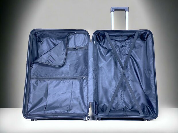 Travel suitcase - hand luggage - black - silicone 55CM