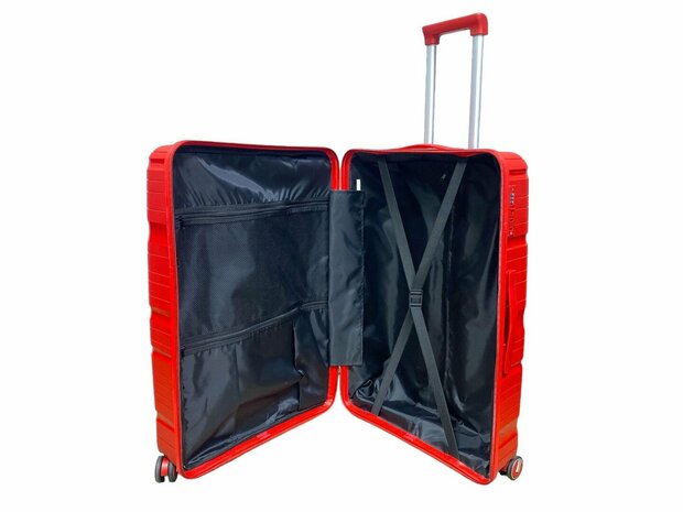 Travel suitcase - hand luggage - rood - silicone 55CM