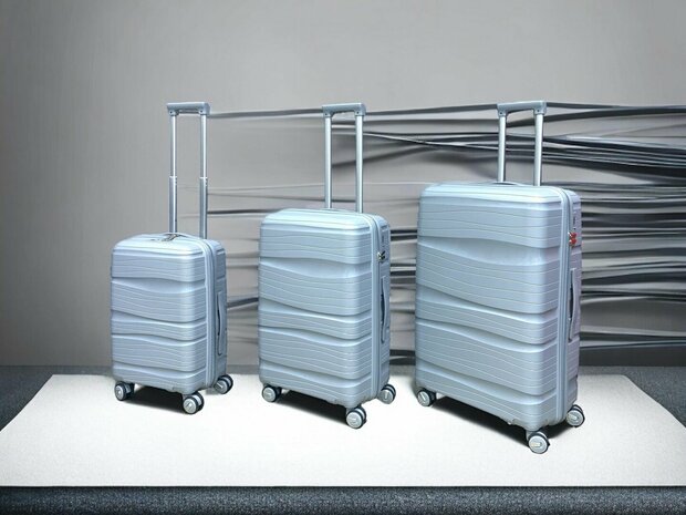 Travel suitcase - hand luggage - grey  - silicone 55CM