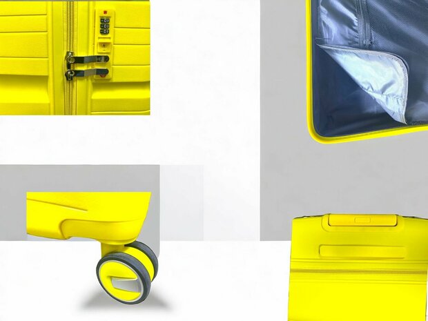 Travel suitcase - luggage - yellow - silicone 78CM