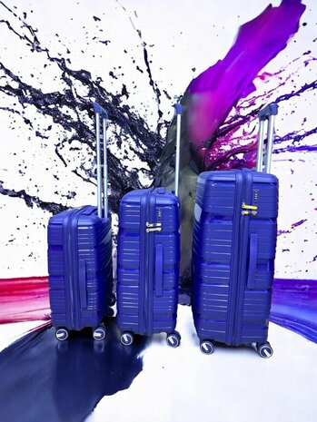 Travel suitcase - hand luggage - dark blue - silicone 55CM