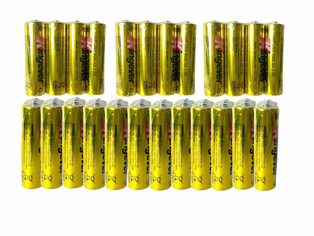 Kingever Batteries Extra Heavy duty AA 60pcs. R6p 1.5v p