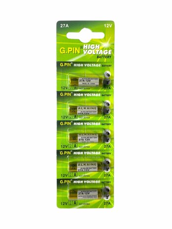 G.PIN 27A 12V ALKALINE batteries 5 PCS