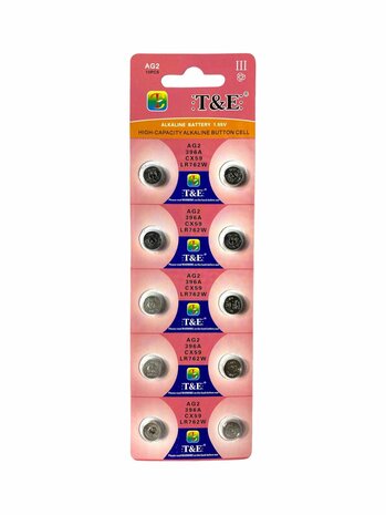 AG 2 / 396A Button cell batteries Alkaline AG2, LR726, 396, 196