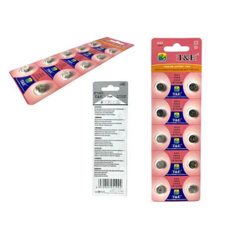 AG 2 / 396A Button cell batteries Alkaline AG2, LR726, 396, 196