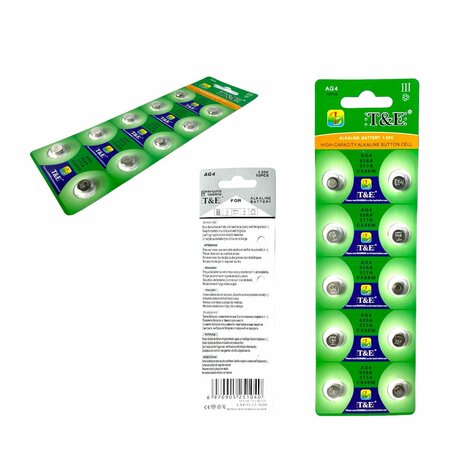 AG 4 / 377A Button cell batteries Alkaline AG 4, LR626, 377, 177.  