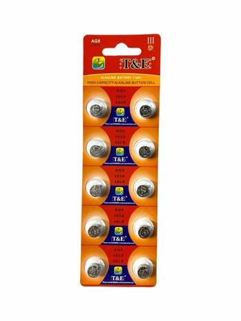 AG 5 / 393A Button cell batteries Alkaline AG 5, LR754, 393, 193