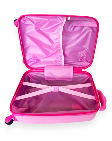 Kinder Koffer - Kitten Print - Roze - Handbagage - 31L)