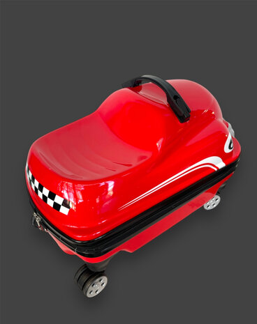 Kinder Koffer - Zit en Loopauto - 2 in 1 Rood - 32L