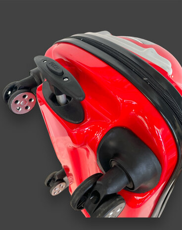 Kinder Koffer - Zit en Loopauto - 2 in 1 Rood - 32L