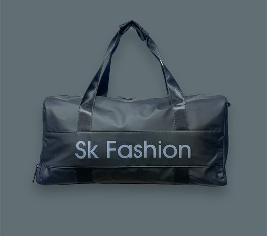 Sportbag canvas - travel bag black - Water resistant - 50cm x 25cm x 25cm