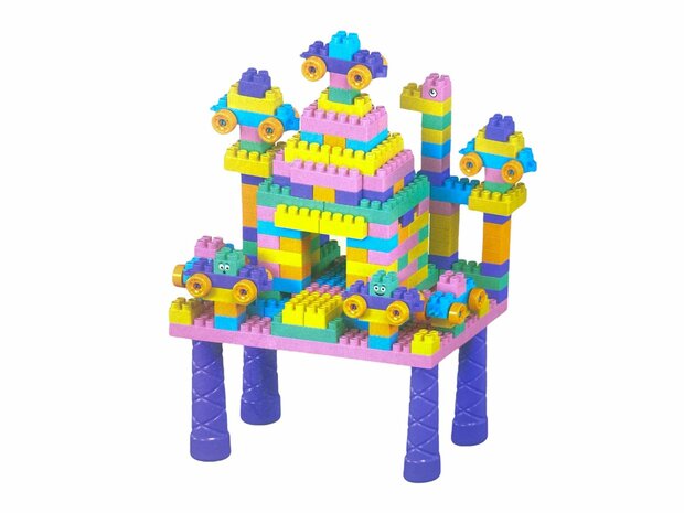 Bouwblokjes - set 360 bouwsteentjes - Building blocks roz