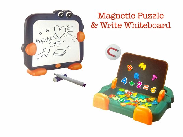 Toy Magnetic puzzle  &amp; write whiteboard 2 in 1