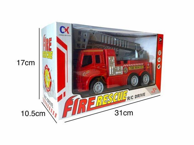 RC Fire Engine Fire Rescue Truck red 26cm 1:16