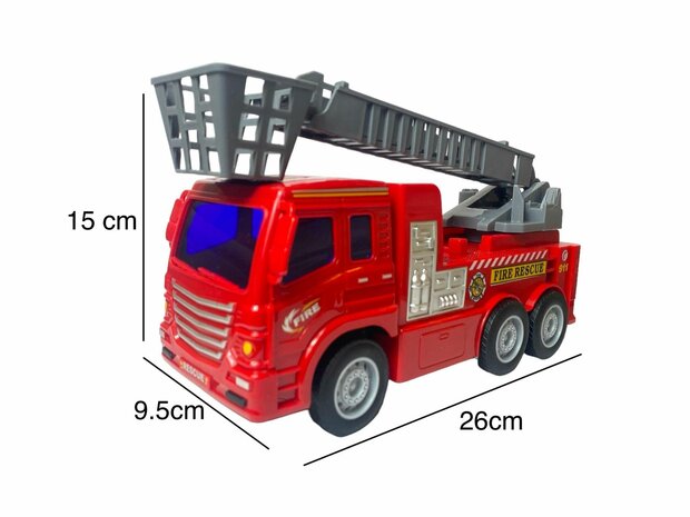 RC Fire Engine Fire Rescue Truck red 26cm 1:16