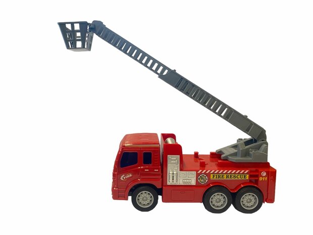 RC Brandweerwagen Fire Rescue Truck rood 26cm 1:16