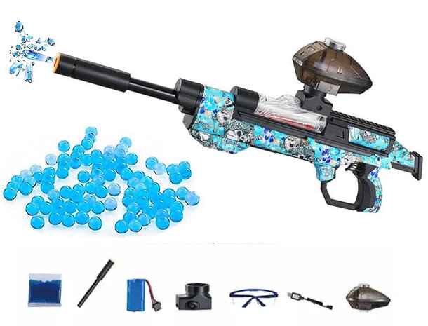 Gel Blaster - incl. gel balls - complete set - rechargeable - 61CM - Blue