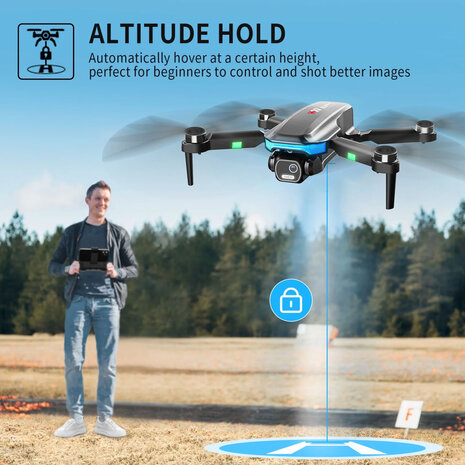 Drone - Brushless Motor - HD Live Camera - Hovermode - Opvouwbaar incl. tas