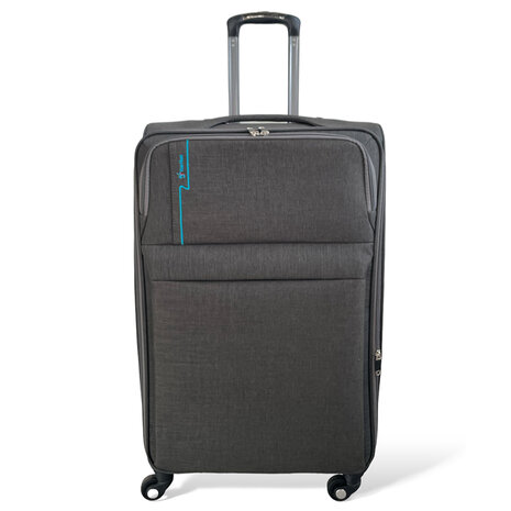 Europe Travel - fabric suitcase - Polyester trolley - 4 swivel wheels - 77CM