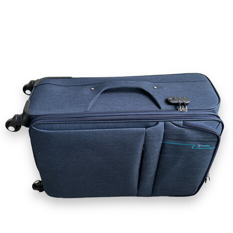 Europe Travel - suitcase set fabric - 3-piece - Polyester