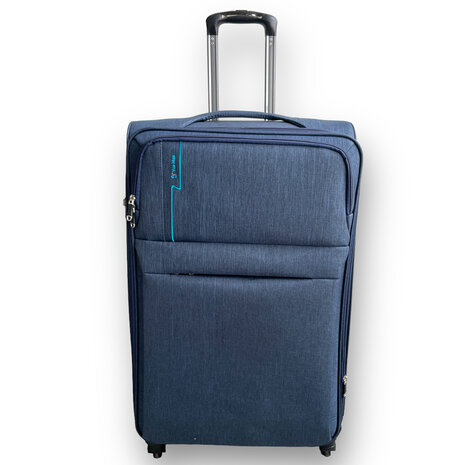 Europe Travel - suitcase soft fabric - Polyester - 4 wheels - 77CM