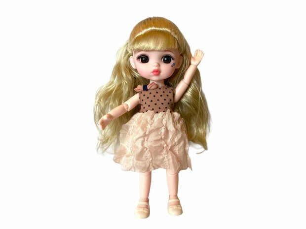 Toy doll with nice outfit and unique style - JELENA Fashion style 24cm long hair