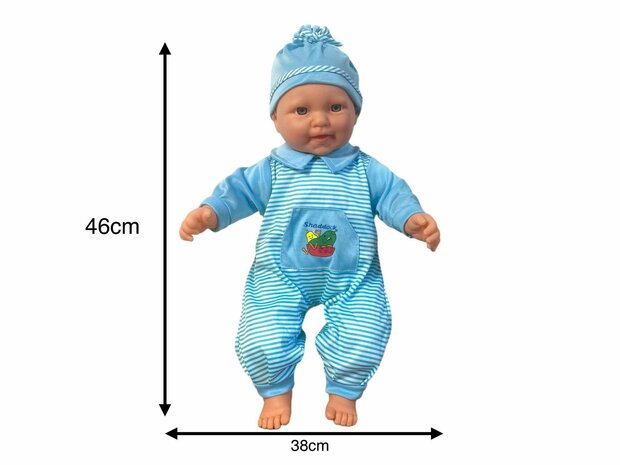 Baby doll sweet with different baby sounds + accessories - 46cm