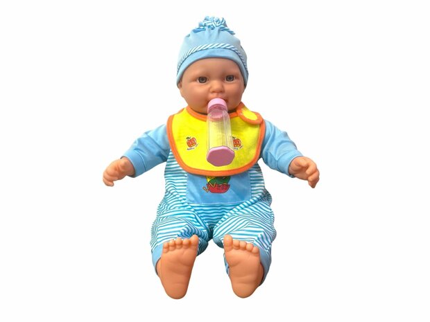 Baby doll sweet with different baby sounds + accessories - 46cm