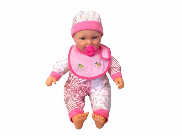 Baby doll sweet with different baby sounds + accessories - 46cm P