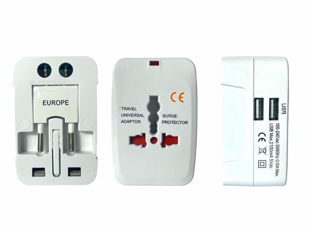 Travel adapter plug - Travel adapter - International Travel adapter 125V~250V UK/SP/IT/US/EU