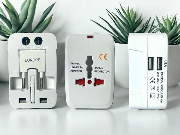 Reisadapter-stekker - Travel adapter - Internationale Reisadapter 125V~250V UK/SP/IT/US/EU