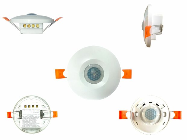 PIR Bewegingsmelder 360&deg; - bewegingssensor - Sensor Inbouw Plafond 360 graden