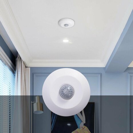 PIR Bewegingsmelder 360&deg; - bewegingssensor - Sensor Inbouw Plafond 360 graden