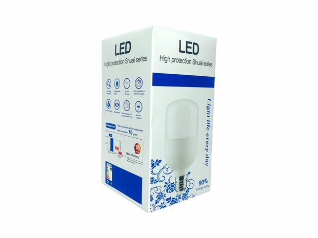 LED lamp - E27 fitting - 1W replaces 15W - 6500K daylight white Energy A