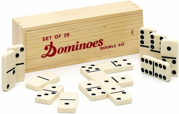 Domino spel - 28-delig set - Dominoes Double Six